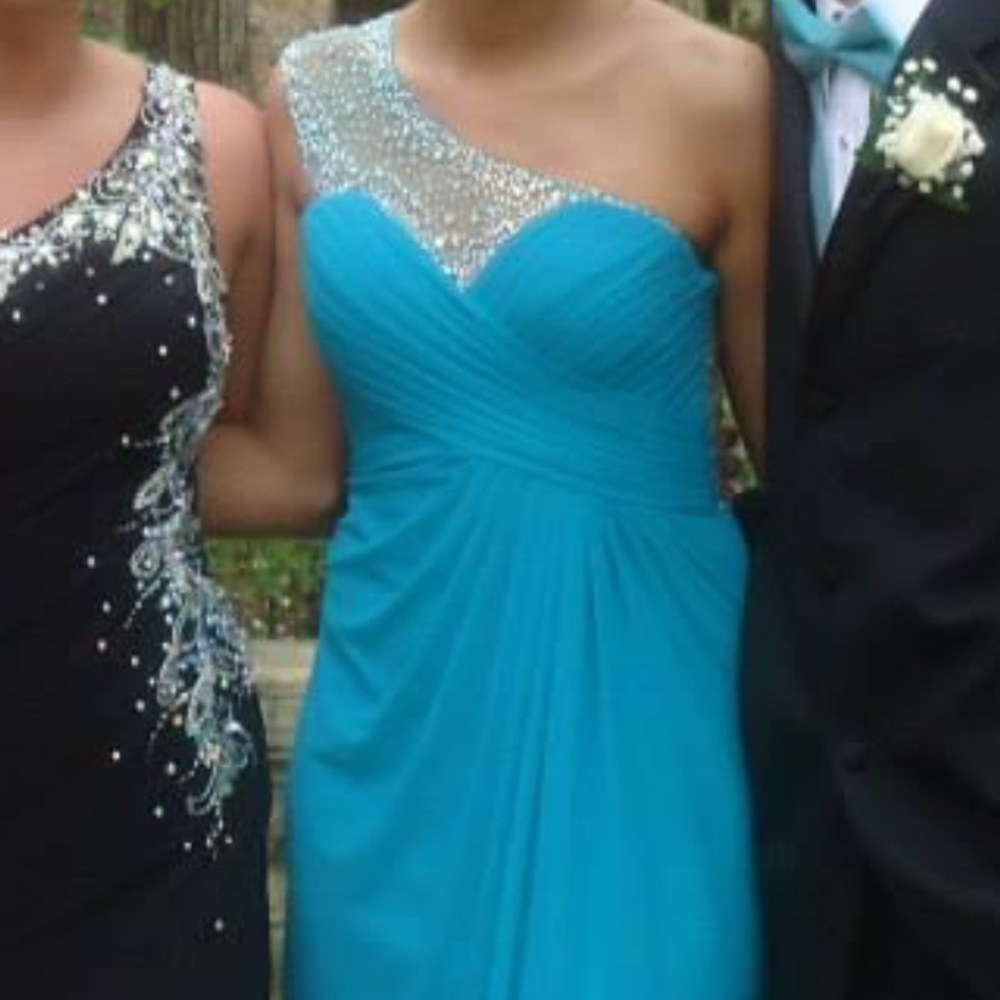 Formal Turquoise Sequin Dress